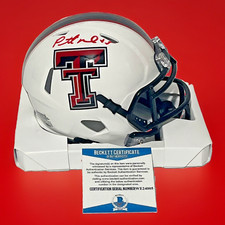 Patrick Mahomes CHIEFS, TEXAS TECH Red Raiders Signed, Mini Helmet. GAI COA picture