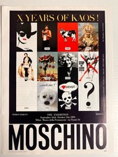 Moschino Print Ad Vogue October 1993 X Years of Kaos Milan Exhibition picture