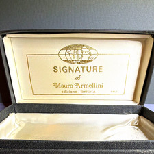 Mauro Armellini Signature Limited Edition Black Pipe Box w/ Cloth Pouch picture