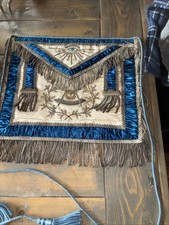 Antique Henderson –Ames Masonic Past Master Blue Lodge Bullion fringe 1893 –1933 picture