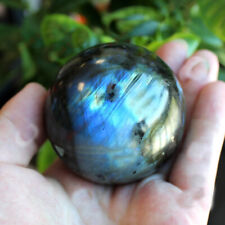 40mm Natural Rainbow Labradorite Ball Quartz Crystal Sphere Reiki Healing Gift picture