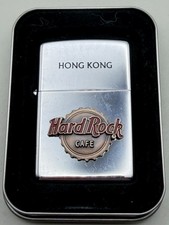 Hard Rock Cafe Hong Kong Emblem 2000 HP Chrome Zippo Lighter New B82 picture