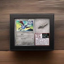 Skarmory Pokémon Card With Metal Wing Fossil (Manganese)Metal In Display Case picture