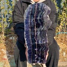 9.59LB Natural beautiful Rainbow Fluorite Crystal stone specimens picture