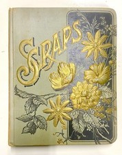 Antique 1876 62 Pg Scrapbook 683 Die Cuts Lithographs Postcards, Etc picture