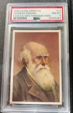 1938 La Cig. Oriental Famous Men Charles Darwin #14 PSA 8 Pop 2 One Higher picture