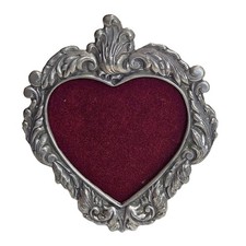 Vintage Elias Artmetal Fine Sterling Pewter Heart Picture Frame picture
