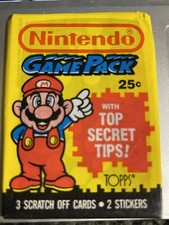 Nintendo Game Pack Trading Cards 1989 Topps Unopened- Mario Game Pack Rare picture