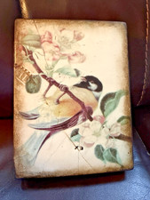 Sid Dickens Memory Block Tile T-232 Interlude Bird Cherry Blossoms  Rare Retired picture