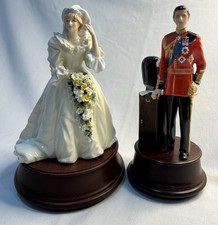 RARE Princess Diana and Prince Charles Royal Doulton Figurines In Original Box picture
