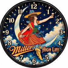 Miller High Life Beer Vintage Logo 9” Wall Clock picture