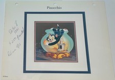 Disney Pinocchio Cat Laminated Promo Binder Gallery Page Fishing For A Cat Rare picture