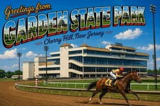 Garden State Park Horse Racetrack Cherry Hill, New Jersey MODERN Postcard C701 picture