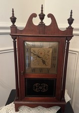 Rare Vintage NuTone Madison CH4000 Clock Doorbell Chime Telechron Wood Cabinet picture