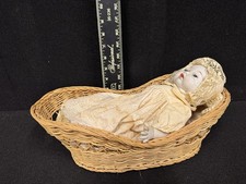 Vintage 1984 Schmid Doll Musical Porcelain Baby Doll Brahms Lullaby Music Box picture