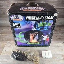 Vintage Gemmy Whirlwind Airblown Inflatable Graveyard Ghost Halloween Bat Globe picture