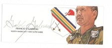 Francis Gabby Gabreski Signed Cut Signature GOE Lithograph 1995 (d) WWII Ace picture