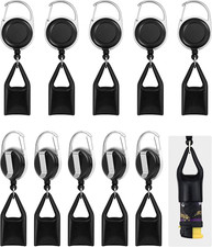 10 Pcs Retractable Lighter Clip Holder, Keychain Lighter Leash with Clip (Black) picture