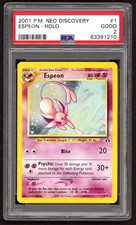 Pokemon Card PSA 2 Espeon 1/75 Neo Discovery Holo picture