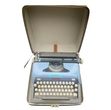 Vintage 1960 Royal Futura 800 Portable Manual Typewriter Blue picture