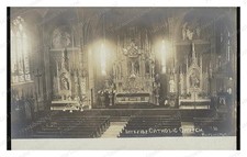 Burlington Vermont Church Interior Standard Postcard COPY RPPC picture