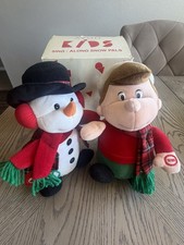 1998 T. L. TOYS Singing & Dancing Christmas Snowman - Vintage Set Of 2 picture