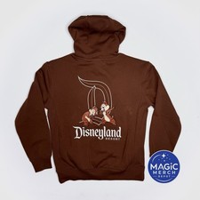 NWT 2026 Disney Parks Classic D Chip & Dale Brown Pullover Hoodie ALL SIZES picture