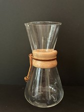 Vintage 1960s/70s Chemex 3-Cup Coffee Maker CM-1 3-Feet Base Pyrex Glass VGUC picture
