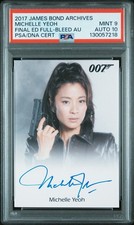2017 James Bond Archives Final Edition Michelle Yeoh Autograph Auto PSA 9 POP 3 picture