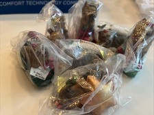 7 Danbury Mint Yuletide Yorkies Christmas Ornaments Resin Adorable New W/Tags picture