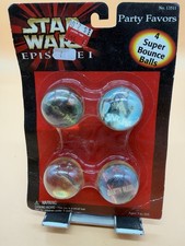 VINTAGE 1999 Star Wars Episode 1 Super Bounce Balls 4 As Pictures 😍 picture