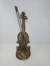 Vintage Broken Fiddle Brass Violin Sculpture Music Art Decor 17