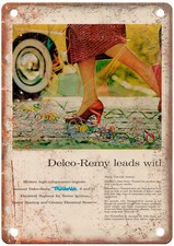 1955 Vintage Delco-Remy Auto Ad Retro Look Reproduction Metal Sign A13436 picture