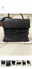 MOSCHINO Black Smooth Leather Small Top Handle Crossbody Bag w/ Dust Bag picture