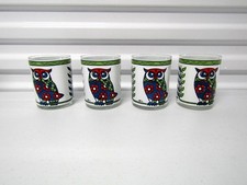 Vintage MCM Owl Bar Glasses by Cera (4) picture