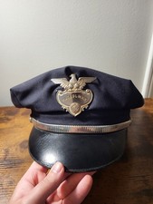 Vintage Obsolete State Of Colorado Police Patrolman Metal Hat Badge & Cap picture