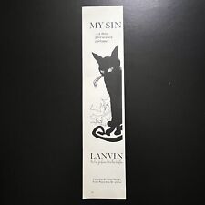 Lanvin My Sin Perfume 1963 Vtg Print Ad 3