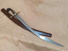 CUSTOM HANDMADE Ottoman Pala Kilij Saber Sword Full Tang Carbon Steel W/Scabbard picture