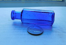STUNNING RARE BLUE 6- SIDED POISON EMBOSSED,POISONOUS , NOT TO BE TAKEN picture