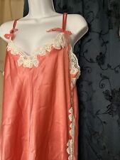 Oscar de la renta pink label Long nightgown salmon pink Side Slit L picture