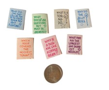 1970 Miniature Two Sided Jokes Silly Vintage Doll House picture