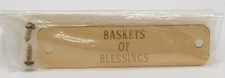 Vtg 2001 Longaberger Baskets of Blessings Brass Engraved Label w Screws NOS picture
