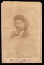 Civil War CDV Confederate General John Hunt Morgan CSA Engraved Portrait 1860s picture
