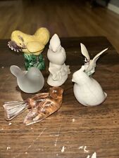 Mixed Lot of 5 Small Vintage Porcelain Ceramic Glass Birds picture