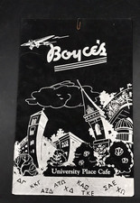 c1940s Boyce's University Place Restaurant Menu 6.5x10 Drake Des Moines IA Iowa picture