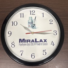 MiraLax Plastic Wall Clock Vintage Medicine Pharmaceutical Promotional Item  picture