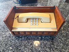 Vintage, mid-century modern Authentic desk cabinet phone. picture