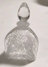 VTG Baccarat Perfume Bottle Top Glass Dauber France Etched, RARE picture