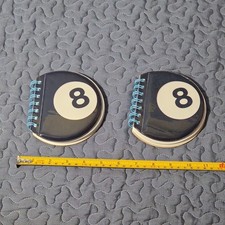 2x Vintage  8 Ball Spiral Memo Pads  Billiards Notepad  picture