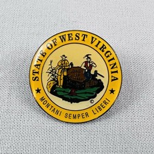 Vintage State Of West Virginia State Lapel Pin Travel Souvenir Pre-owned picture